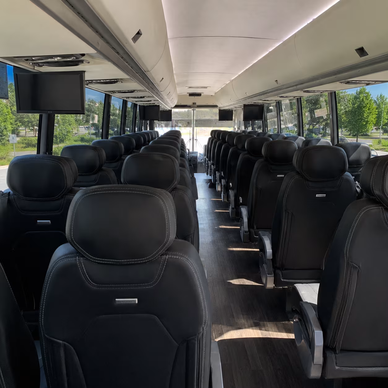 buena park charter bus inside