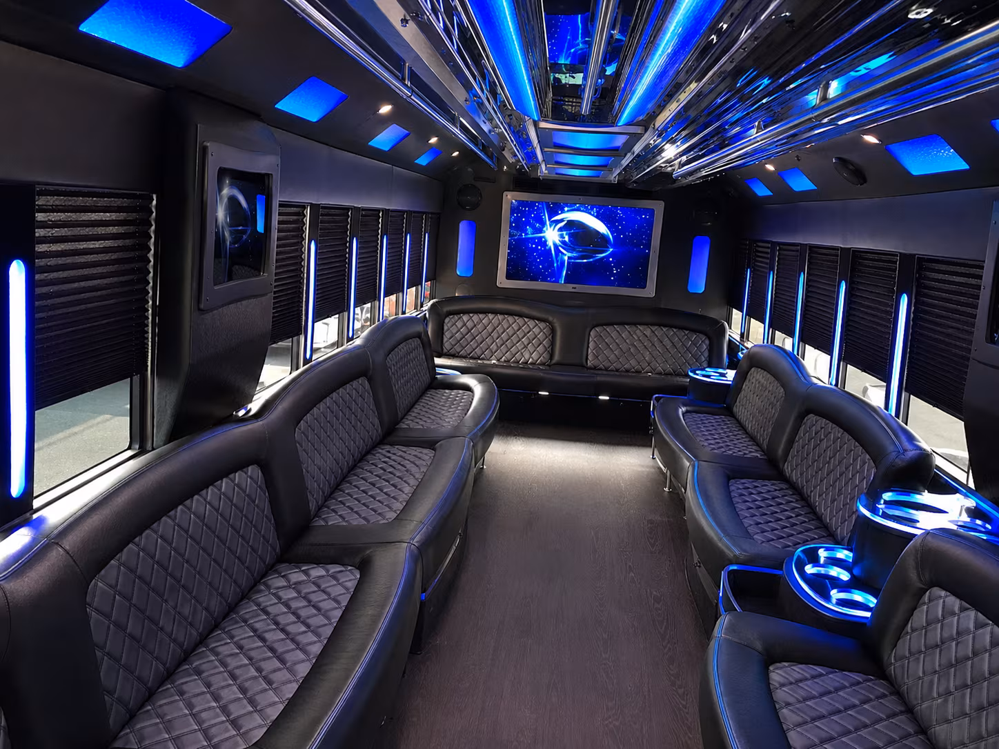 white coach party bus rentals for buena park bridal parties